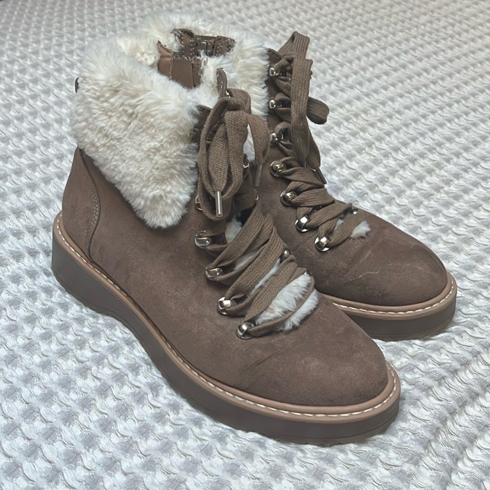 Madden NYC Furry Tan Winter Boots